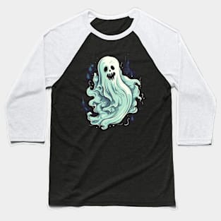 Eerie Halloween Ghoul Art - Spooky Season Delight Baseball T-Shirt